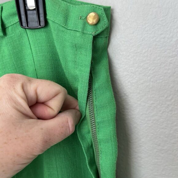 RARE 50s-60s Jr Plenty Shop Lane Bryant | Kelly Green Flared Midi Skirt Size Lar - Picture 4 of 7